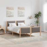 Bed Frame with Headboard Taupe 150 x 200 cm Fabric 3394261