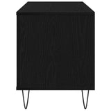 Record Cabinet Black Oak 100 x 38 x 48 cm Engineered Wood 862904