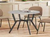 Dining Table, Round Kitchen Table with Black Legs, Anti-slip Foot Pads for Living Room, Dining Room T3398P423529
