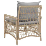 Garden Chair with Cushion Beige 73 x 61 x 77 cm Poly Rattan 42006220