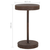 3 Piece Garden Bar Set with Cushions Poly Rattan Brown 3095377