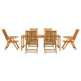 Garden Dining Set 7 pcs Brown Solid Acacia Wood 3154125