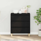 Sideboard with Drawer Black Oak 60 x 35 x 70 cm Engineered Wood 862595