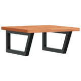 Basin Shelf Wall Mounted Steel and Solid Wood Beech 3302427
