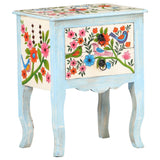 Hand Painted Bedside Cabinet 40x30x50 cm Solid Mango Wood 323541