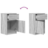 Bedside Cabinet Grey Sonoma 39x35x65 cm Engineered Wood 861329