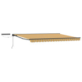 Electric Retractable Awning Yellow, Grey and Anthracite 5 x 3 m 3422122