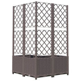 Garden Planter with Trellis Brown 80x80x136 cm PP 318265