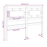 ZNTS Bed Headboard 185.5x4x100 cm Solid Wood Pine 818055