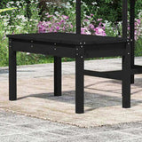 Garden Bench Black Solid Pine Wood Compact Sturdy Garden Bench 824001