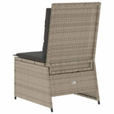 Garden Sofa with Cushion Light Grey Poly Rattan 3394481