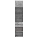 Slim Storage Cabinet Concrete Grey 50x42.5x225 cm Engineered Wood 3281311