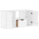 TV Cabinet with Drawer ODDA White 79x24x40 cm Solid Wood Pine 4103606