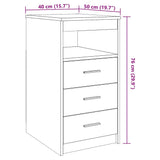 Drawer Cabinet Old Wood 40x50x76 cm Engineered Wood 856004