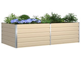 Planter Ivory 195 x 100 x 75 cm Galvanised Steel 42018116