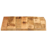 ZNTS Table Top 60x60x2.5 cm Live Edge Solid Wood Rough Mango 370354