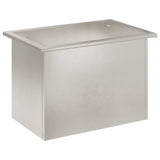 Garden Planter with LED Silver 40 x 60 x 40 cm Stainless Steel 8008148