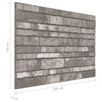 3D Wall Panels with Dark Grey Brick Design 10 pcs EPS 149584