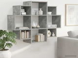 Wall Shelf Concrete Grey 90 x 25 x 90 cm Engineered Wood 8012175