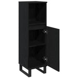 Bathroom Cabinet Black Oak 30 x 30 x 100 cm Engineered Wood 862886