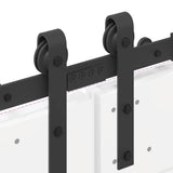 Sliding Door Hardware Kit 400 cm Steel Black 3295796