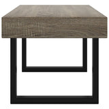 Coffee Table Grey and Black 90x45x40 cm MDF and Iron 286101