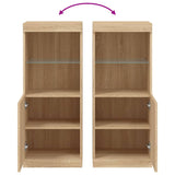 Sideboard with LED Lights Sonoma Oak 41x37x100 cm 836688