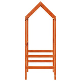 Kids' Bed Roof Wax Brown 98x70x176.5 cm Solid Wood Pine 846993
