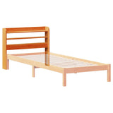 Headboard with Shelves Wax Brown 75 cm Solid Wood Pine 850967