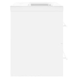 Sink Cabinet with Built-in Basin White Engineered Wood 3099068