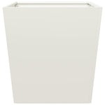 ZNTS Garden Planter White 50x50x50 cm Steel 851068