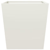 ZNTS Garden Planter White 50x50x50 cm Steel 851068