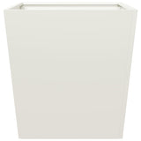 Garden Planter White 50x50x50 cm Steel 851068