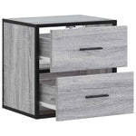 ZNTS Wall-mounted Bedside Cabinet Grey Sonoma 40x31x39.5 cm 848730