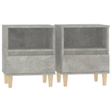 Bedside Cabinets 2 pcs Concrete Grey 40x35x50 cm 821803