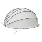 Pool Dome Folding Manual Grey and Orange 592 x 590 x 275 cm 42001133