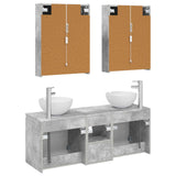 Bathroom Cabinet Set 5 pcs Concrete Grey 53 x 15.5 x 70 cm 3406370