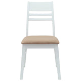 Dining Chairs 2 pcs White 43 x 54 x 89 cm Solid Rubber Wood 42020445