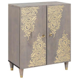 Bathroom Cabinet Set 3 pcs Grey and Gold 180 x 33 x 75 cm 3310152