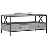 Coffee Table Grey Sonoma 100x51x45 cm Engineered Wood 835302