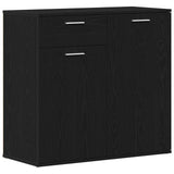 Sideboard Black Oak 80x36x75 cm Engineered Wood 862010