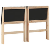 Upholstered Headboard Black 140 cm Solid Pine Wood 879396