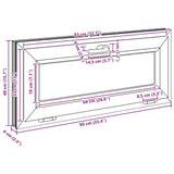 Basement Window RISOR 90x40 cm Tilt 3 Glazing Anthracite 4108465