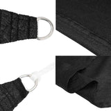 Sunshade Sail 160 g/m Black 6x6x6 m HDPE 311762