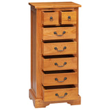 Chest of Drawers Natural 45 x 35 x 100.5 cm Solid Mahogany Wood 42009933
