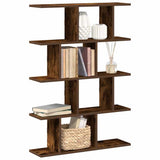 Wall Cube Shelf 12 Compartments Smoked Oak Engineered Wood 860017