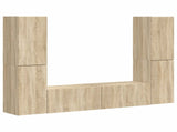 TV Cabinet Set 6 pcs Sonoma Oak Engineered Wood 3409107
