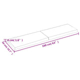 Wall Shelf Light Brown 160x50x cm Treated Solid Wood Oak 363712