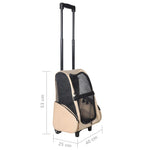 ZNTS Foldable Multipurpose Pet Trolley Beige 170192