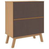 Drawer Cabinet OLDEN White and Brown Solid Wood Pine 358590